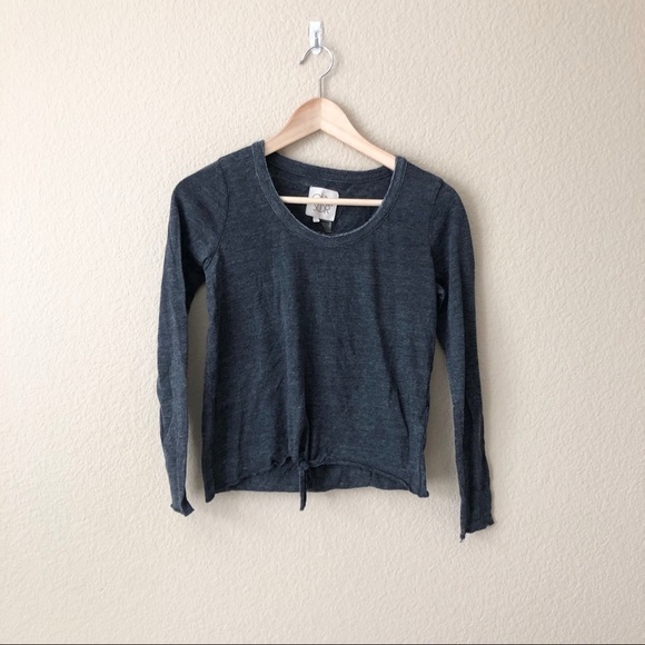 Chaser front tie long sleeve top - Picture 2 of 6